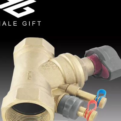 Fixed Orifice Double Regulating Balance Flow Meter Valve,Brass Circuit Balancing Valves / 3