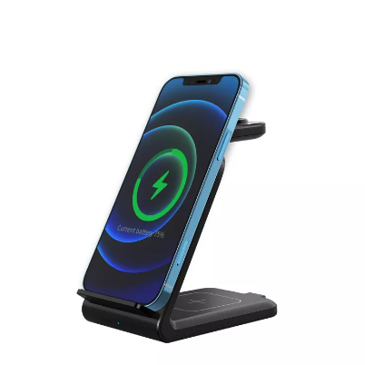 15W QI Fast Wireless Charging Station Wireless Phone Charger Dock Stand For iPhone Apple Watch Airpo / 1