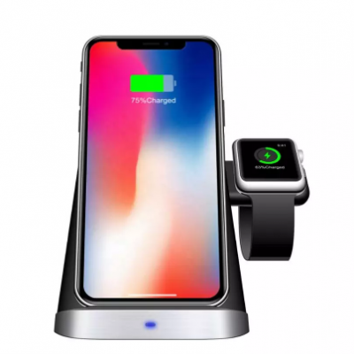 3 in 1 Qi Wireless Charger For iPhone 10W Fast Wireless Charger Dock Station for Apple watch 2 3 4 A