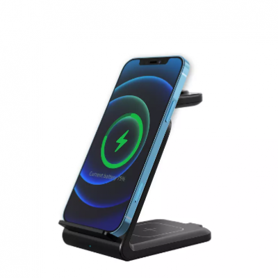 15W QI Fast Wireless Charging Station Wireless Phone Charger Dock Stand For iPhone Apple Watch Airpo