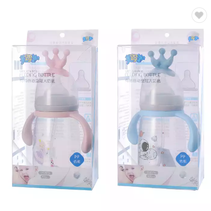 New Custom Cartoon PP Food Grade Feeding Nursing Bottles 300ml Crown Baby Bottle Baby Milk Bottle Wi / 3