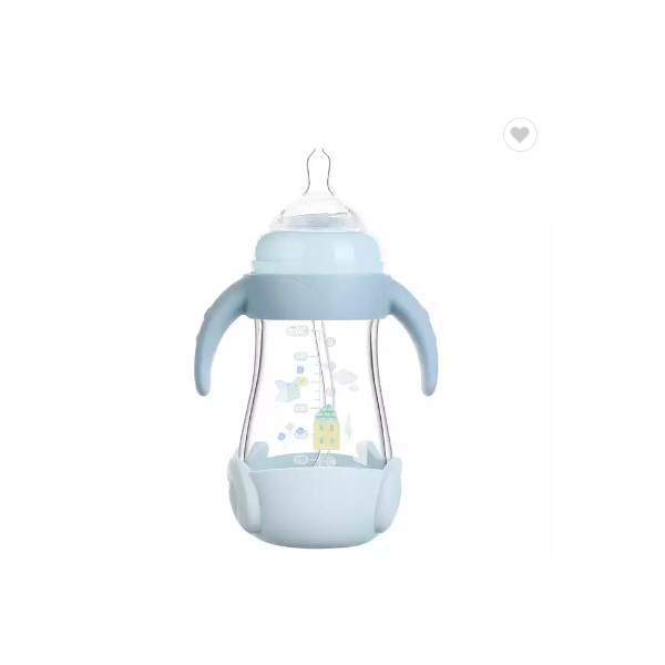 2022 Glass Baby Bottle Natural Rubber Glass Feeder Bottles For New Born Baby Silicone Feeding Medici / 2