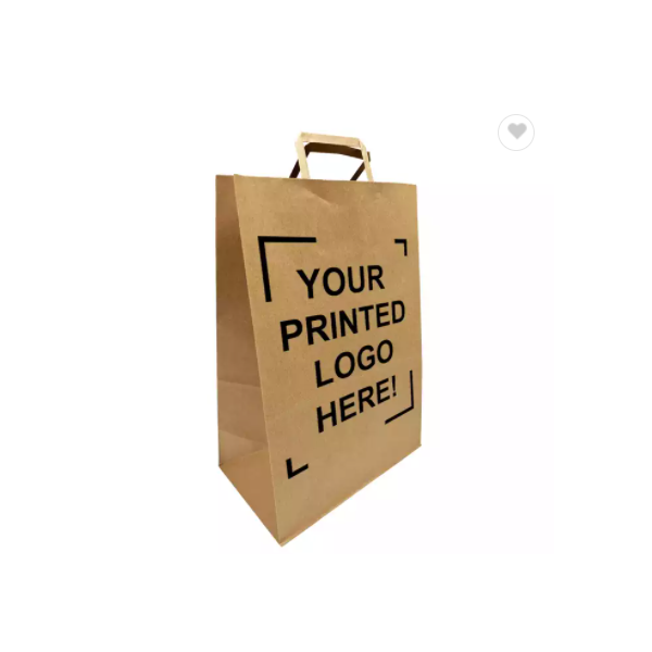 Kraft Paper Bags with Flat Handles 12x7x17 inches / 2