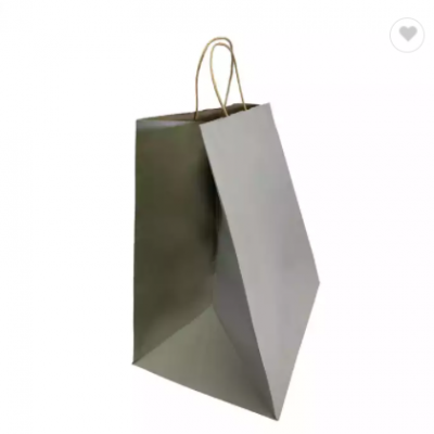 Grey Paper Bags with Twisted Handles 14x10x15.75 inches