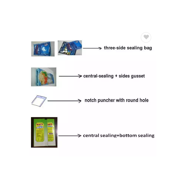 fully automatic High speed Three side middle side sealing biodegradable plastic paper bag making mac / 3