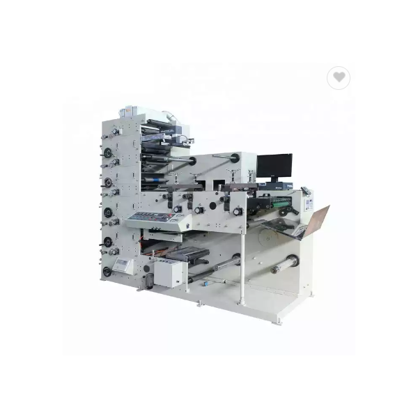 Semi-Automatic high speed flexographic adhesive color sticker printing machine label printing machin / 2