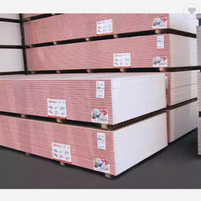Low Price Latest Technology Gypsum Board Plasterboard Drywall Sale Edge Fire Wood Glass Surface Inte