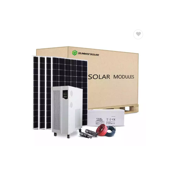 10kw Complete Solar 10kw Kit 10000w Off-grid 10kw Inverter MPPT Fix 10kw Solar Panels 24 Hours Sunwa / 3