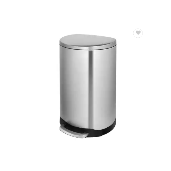 Metal dustbin stainless steel Hotel Office large Waste garbage bins kitchen trash can / 1