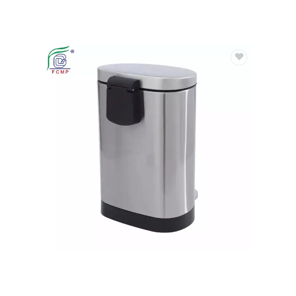 Metal dustbin stainless steel Hotel Office large Waste garbage bins kitchen trash can / 3