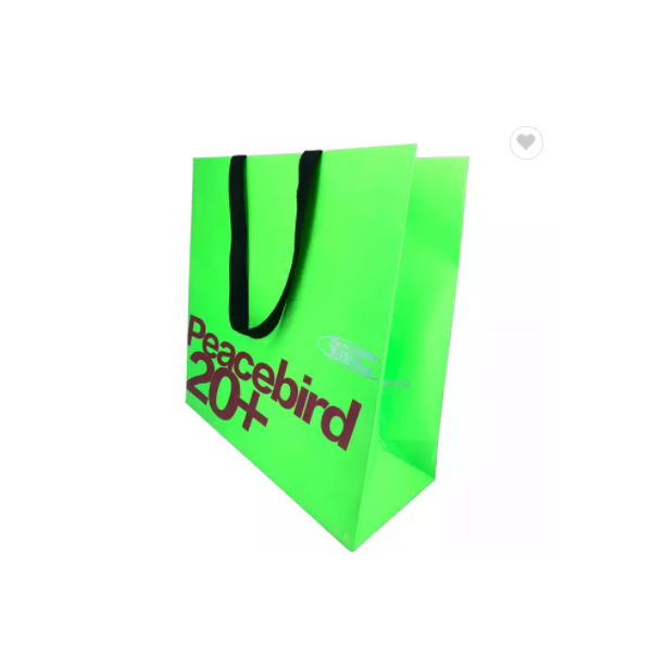 Wholesale custom logo Gold Foil LOGO Luxury Black Gift Bags Shopping bags Cardboard Paper Bags / 2