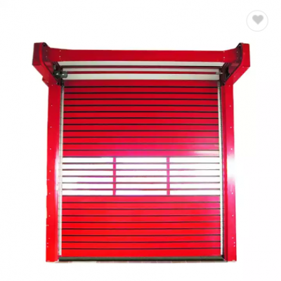 High Performance Speed Rolling Shutters Industrial Steel Doors with View Windows