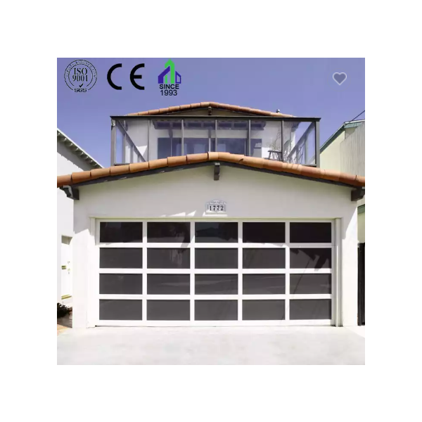 Manufacturer Customized Modern Style Automatic Sectional Glass Garage Door For Home Building / 3