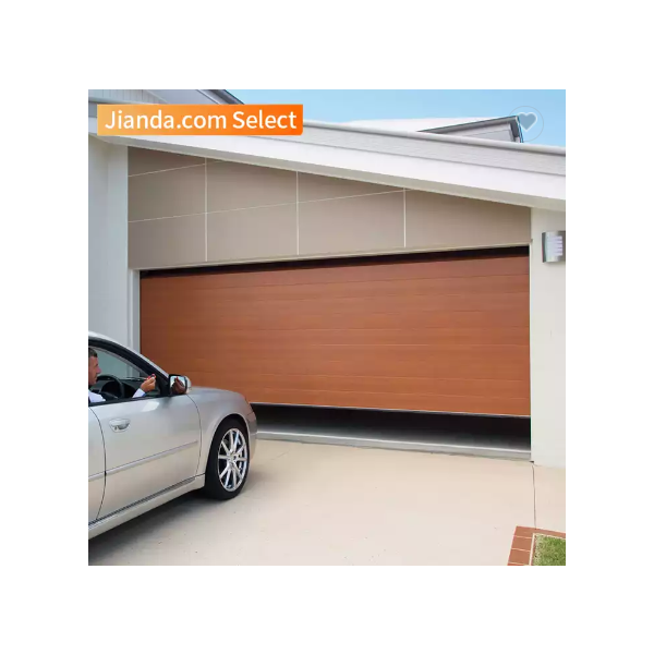 American style Insulated residential brown garage door motorized gate portone sezionale garage door / 2