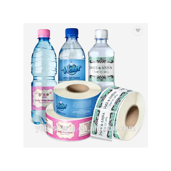 Factory Supply Round Adhesive Waterproof Vinyl Paper Label Stickers Custom Printing Water Bottle Rol / 3