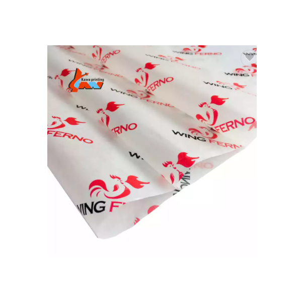 Food grade custom printed wrapping paper grease proof Wax paper for packaging / 3