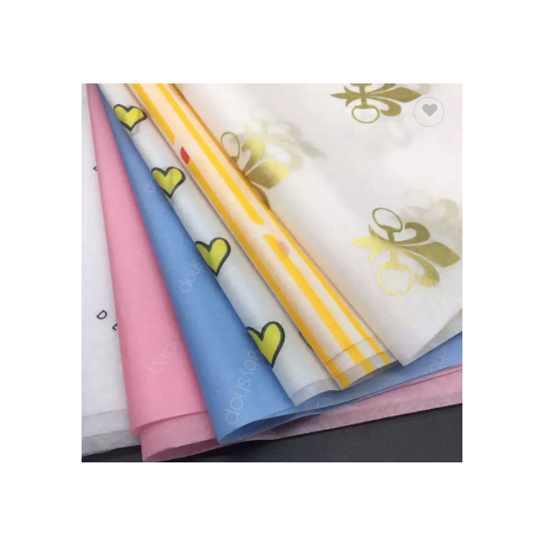 28gsm Custom Coloured branded names logo tissue paper printed wrapping paper for shoe clothes / 3