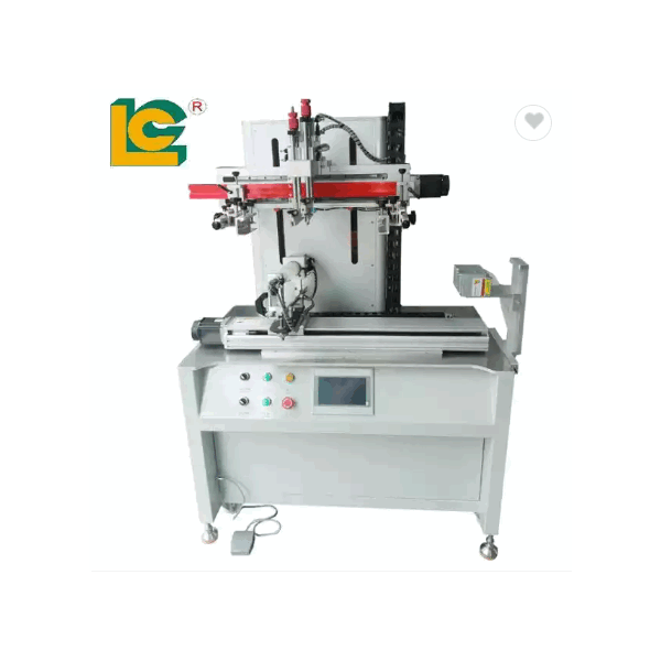 Hot selling PLC Servo and sensor system Cylindrical glass bottle screen printing machine curved oval / 3