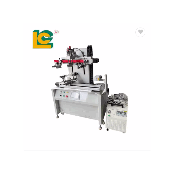 Hot selling PLC Servo and sensor system Cylindrical glass bottle screen printing machine curved oval / 2