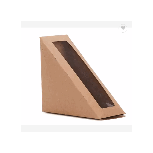 Easy to Assemble Brown Color 300 GSM Thickness Kraft Paper Sandwich Box | Customization Possible / 2