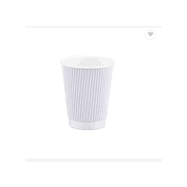 Direct Factory Supply Wholesale Selling White Ripple Wall 12 Oz Capacity Disposable Paper Cups for H / 2