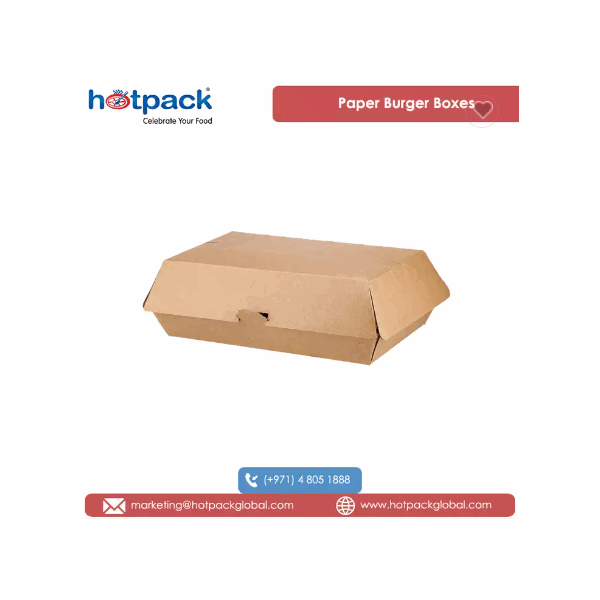 2022 Top Selling 100% Recyclable Takeaways Kraft Flute Material Made Compostable Paper Burger Boxes  / 4