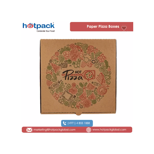 Global UAE Supplier Selling Custom Size Takeaways Recyclable Printed Paper Pizza Boxes for Food Pack / 2