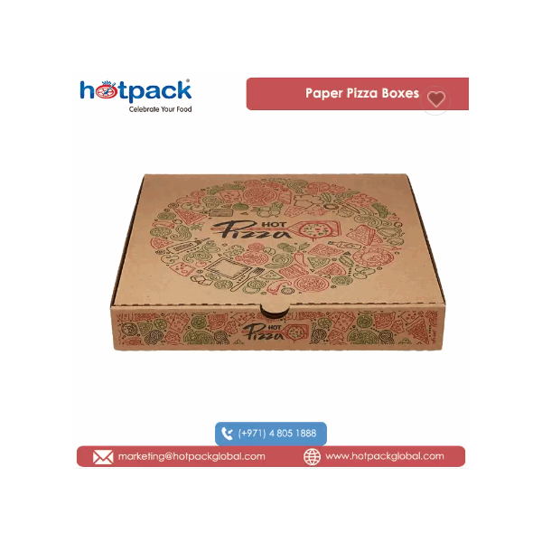 Global UAE Supplier Selling Custom Size Takeaways Recyclable Printed Paper Pizza Boxes for Food Pack / 5