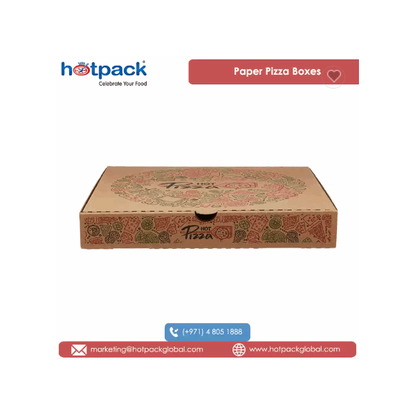 Global UAE Supplier Selling Custom Size Takeaways Recyclable Printed Paper Pizza Boxes for Food Pack / 4