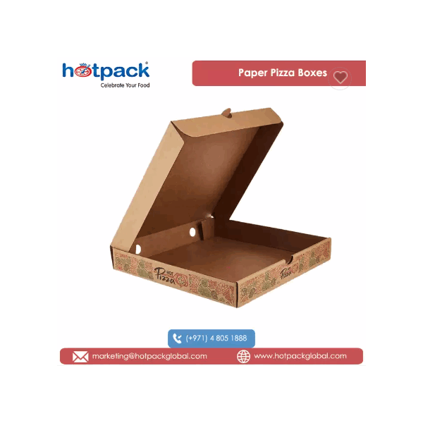 Global UAE Supplier Selling Custom Size Takeaways Recyclable Printed Paper Pizza Boxes for Food Pack / 3