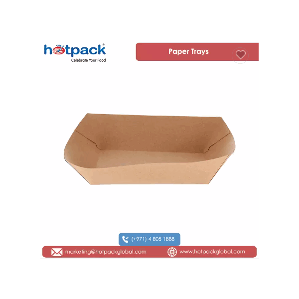 Recyclable Quality Large Size Kraft Paper Boat Trays FBB from UAE Origin for Food Packaging Dine-ins / 2