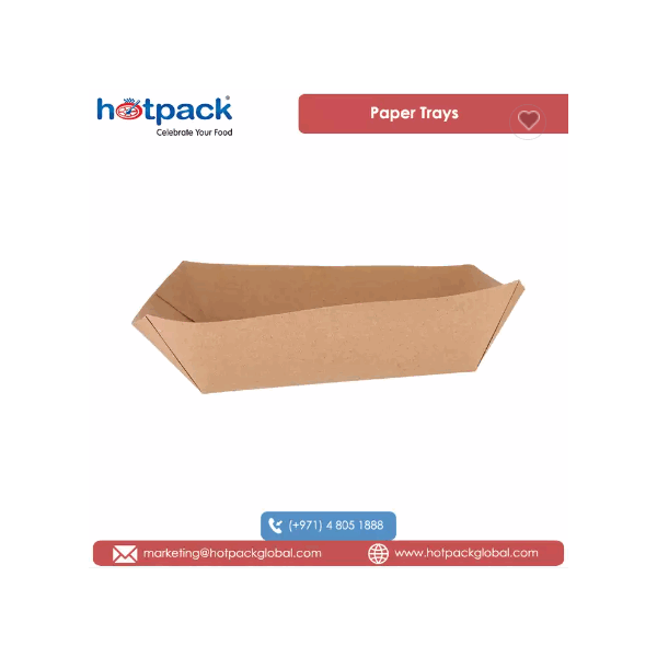 Recyclable Quality Large Size Kraft Paper Boat Trays FBB from UAE Origin for Food Packaging Dine-ins / 3