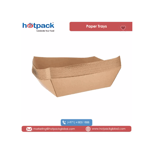 Recyclable Quality Large Size Kraft Paper Boat Trays FBB from UAE Origin for Food Packaging Dine-ins / 4