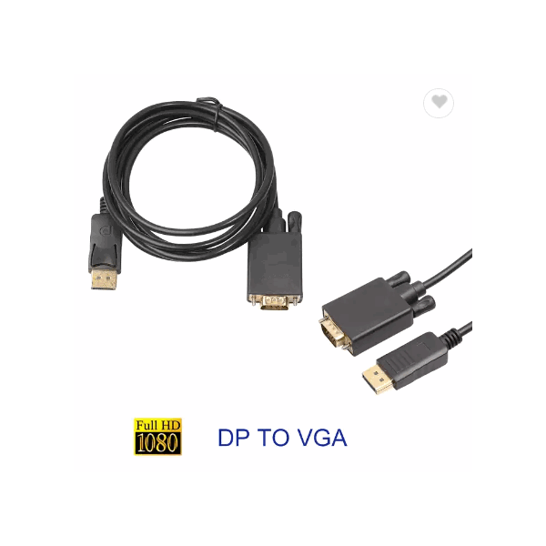 Wholesale supply cheap DP to VGA cable 1.8m DisplayPort male to VGA male video cable 1080P for lapto / 4