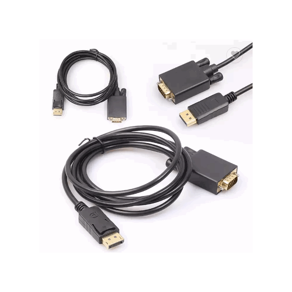 Wholesale supply cheap DP to VGA cable 1.8m DisplayPort male to VGA male video cable 1080P for lapto / 6