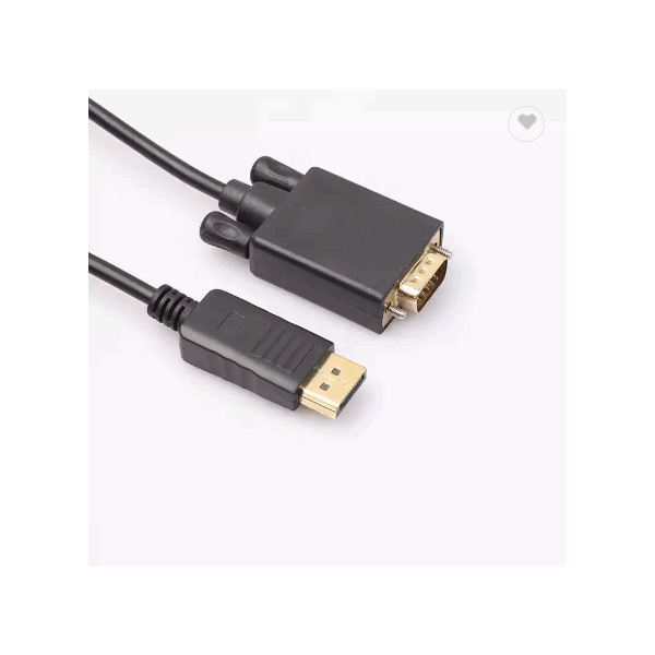 Wholesale supply cheap DP to VGA cable 1.8m DisplayPort male to VGA male video cable 1080P for lapto / 5