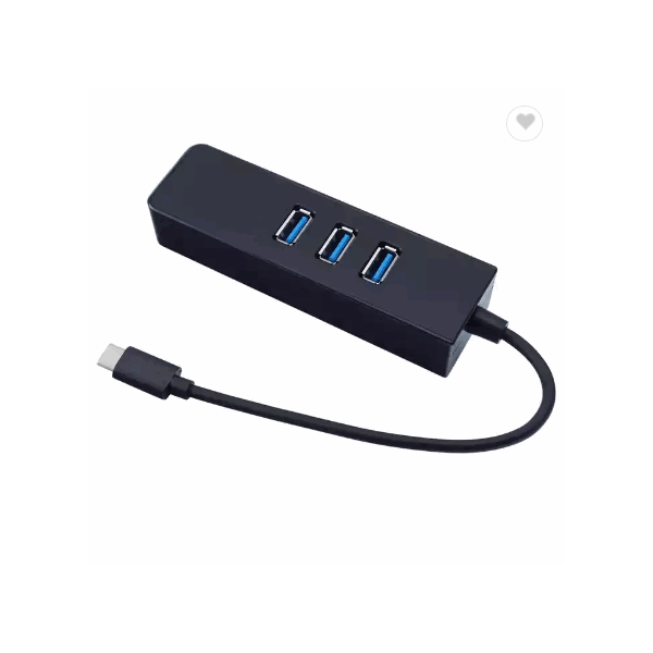 High speed USB 3.1 Type C to 3 Ports USB 3.0 Hub with RJ45 adapter cable Gigabit Network Transmissio / 4