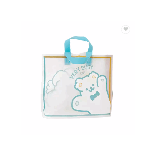 Eva Customized Portable Plastic Bag Frosted Translucent Portable Shopping Bag Gift Clothing Handbag / 1