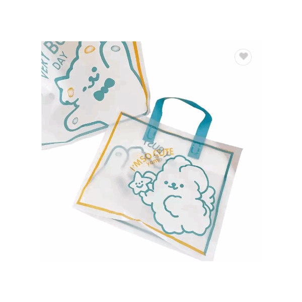 Eva Customized Portable Plastic Bag Frosted Translucent Portable Shopping Bag Gift Clothing Handbag / 4