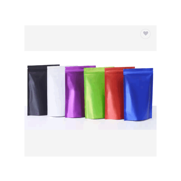 Custom Matte Aluminium Ziplock Stand Up Pouch Metal Recycled Food Packaging Bag Mylar Zip Lock Stand / 4