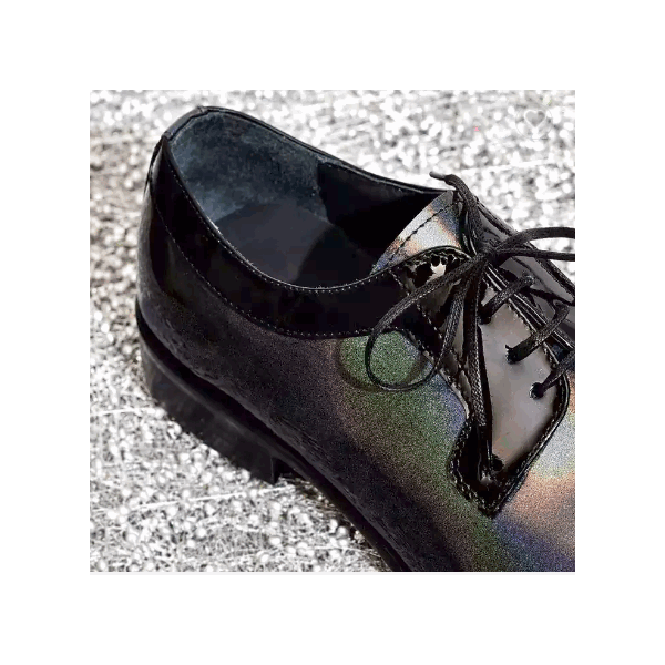 Made in Italy Derby Men's Dress Shoes with Upper Made Piece of Leather - Formal Shoes Men - Ele / 3