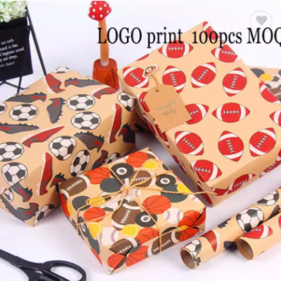 Explosive Models Vintage Wrapping Paper World Cup Football Party Theme Customised Wrapping Paper Who