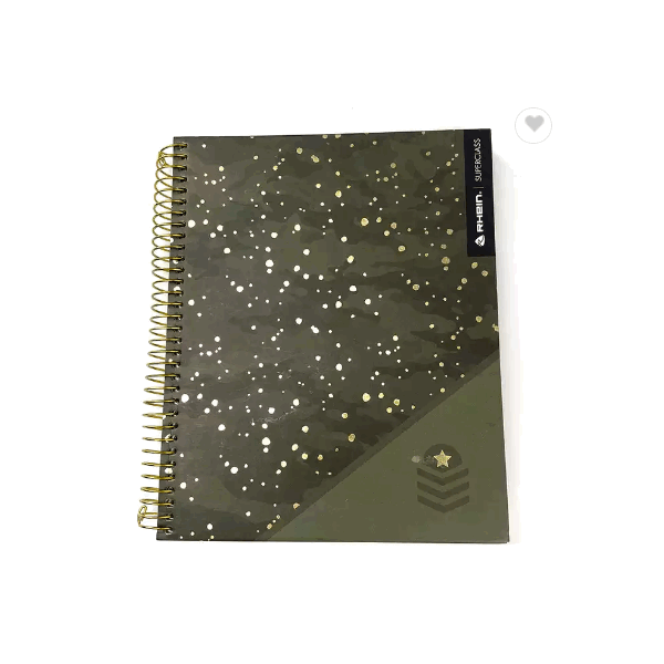 Custom Gold Spiral 2020-2021 A5 Weekly Daily Planner Notebook / 2