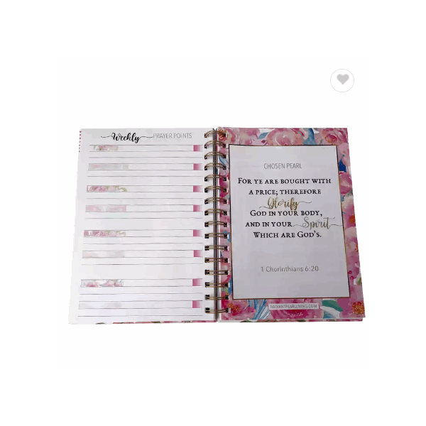 Custom Gold Spiral 2020-2021 A5 Weekly Daily Planner Notebook / 3