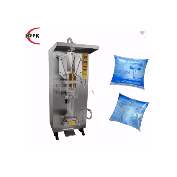 hzpk automatic juice bag liquid water sachet filler pouch vertical form fill seal packing machines / 3