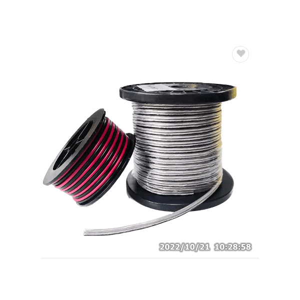 Silver Thick Waterproof 100ft OFC Flat 16 Gauge Speaker Audio Cables Bare Copper PVC Jacket Wire Cor / 6