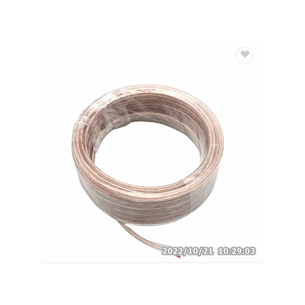 Good Sell OEM Transparent Waterproof OFC Flat 16 Gauge 2Core Speaker Audio Cables Bare Copper PVC Ja / 4