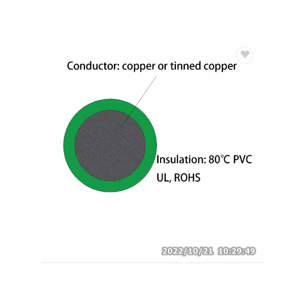 American Standard Golden Supplier UL 1007 Electric PVC 20AWG Wire Heating Single Core Flexible Power / 5