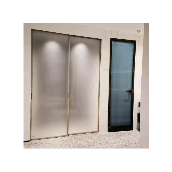 household narrow frame glass door black commercial dancing room sliding door 2 panel interior apartm / 3