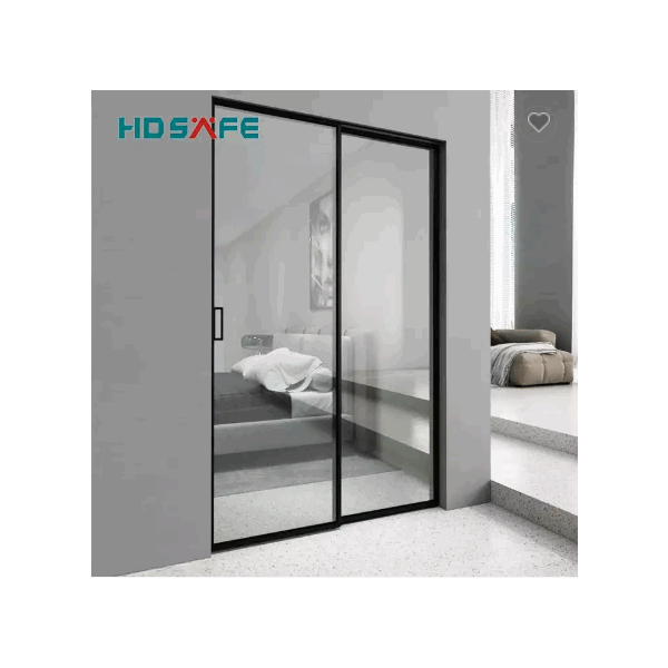 HDSAFE aluminium frame indoor glass sliding door manufacturer no bottom track glass doors home house / 3